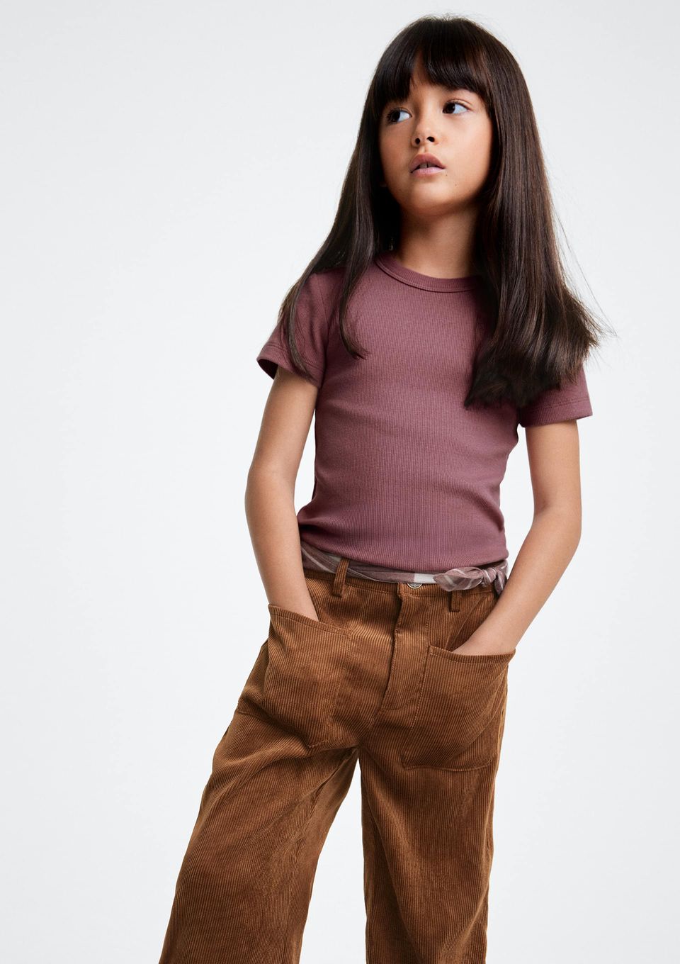 Blusa Infantil Menina em Ribana Canelada - Rosa