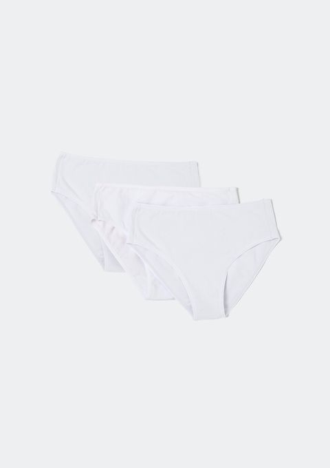 Kit com 3 Calcinhas Infantil em Ribana - Branco — Hering
