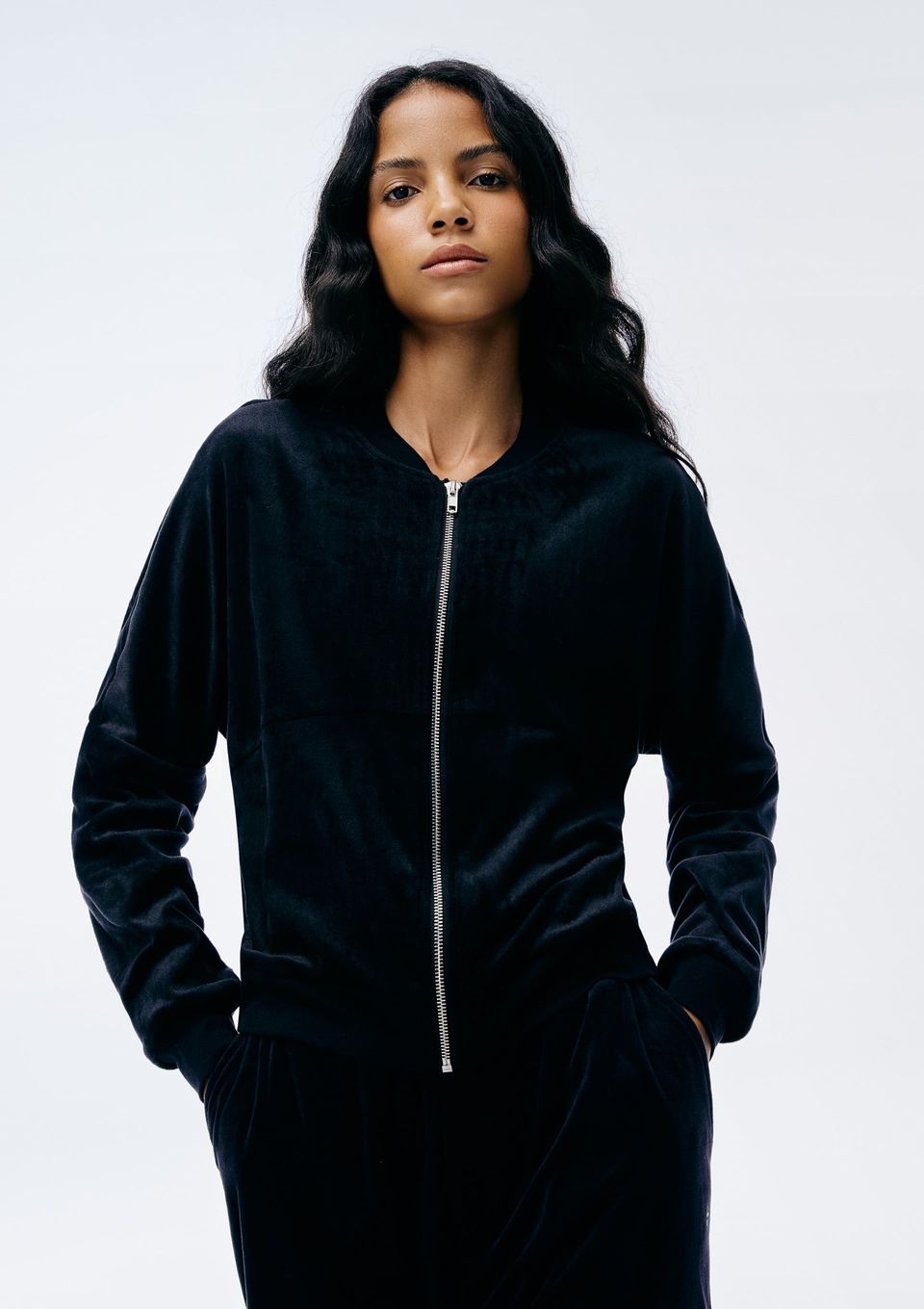Jaqueta Feminina em Plush - Preto