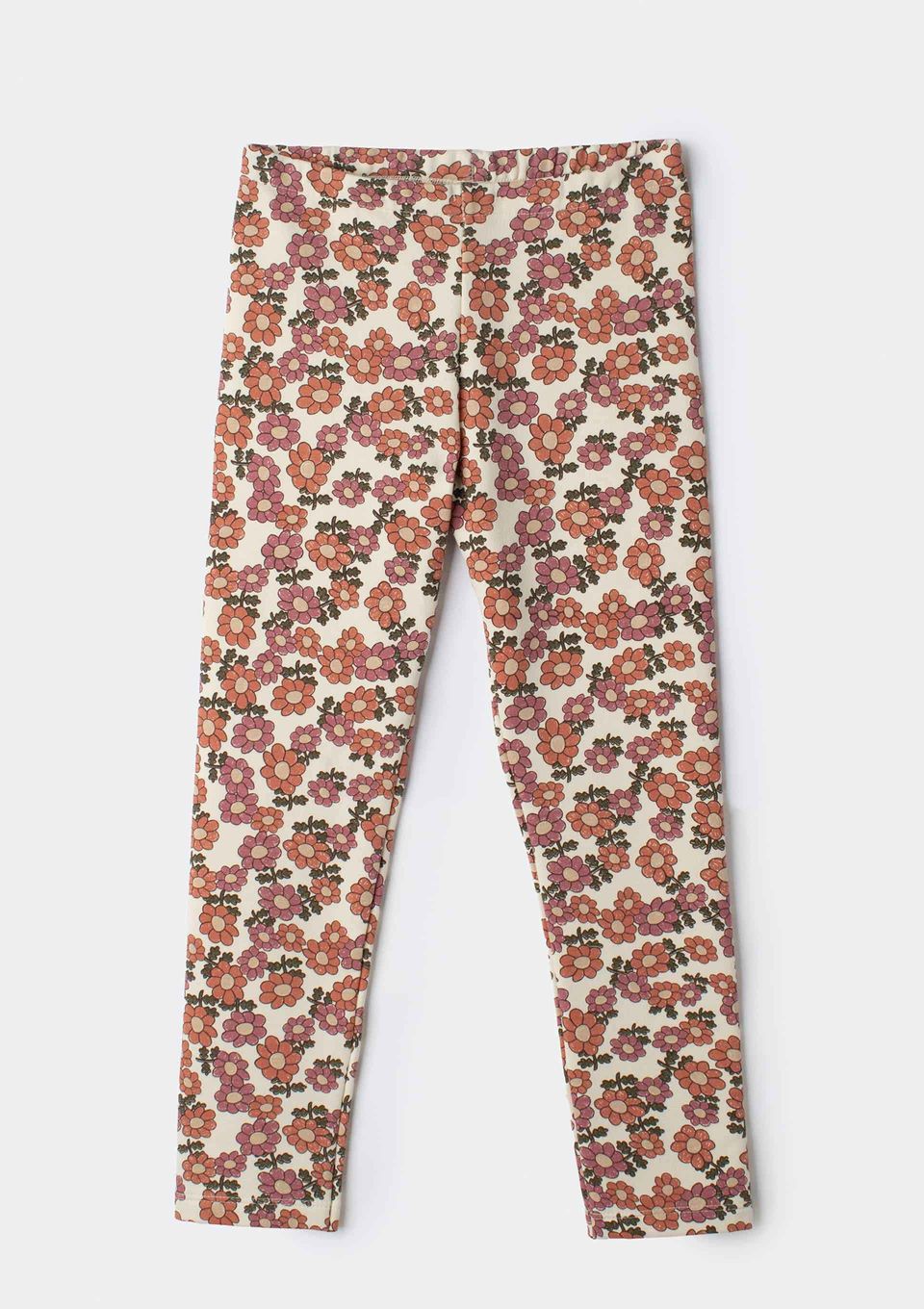 Calça Legging Infantil em Malha Estampada - Rosa