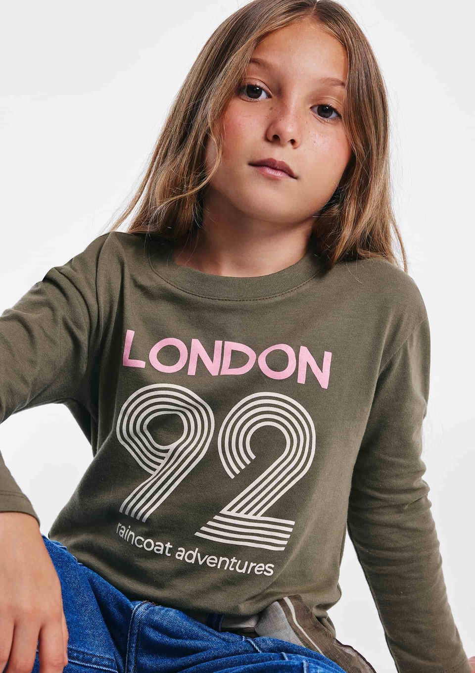 Blusa Infantil Menina Manga Longa com Estampa - Verde