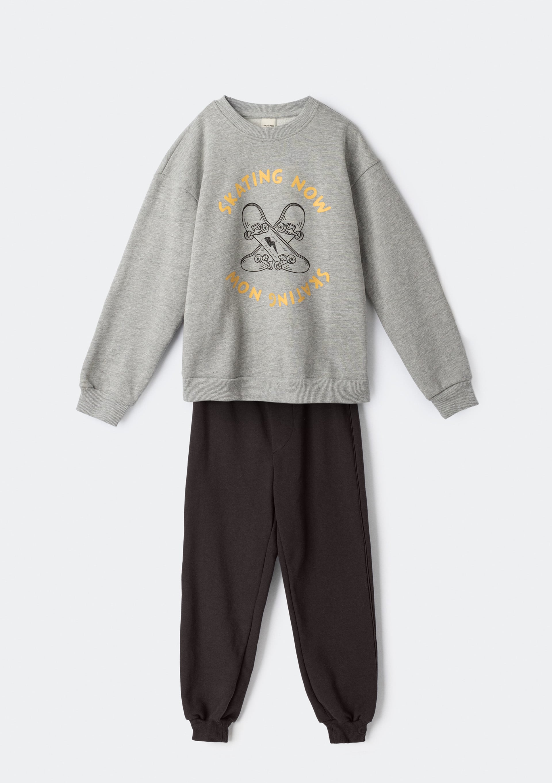 Conjunto Infantil Menino em Moletom - Cinza — Hering