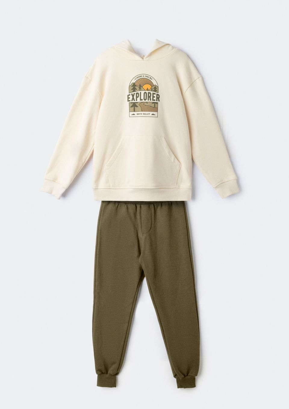 Conjunto Longo Infantil Menino em Moletom - Verde