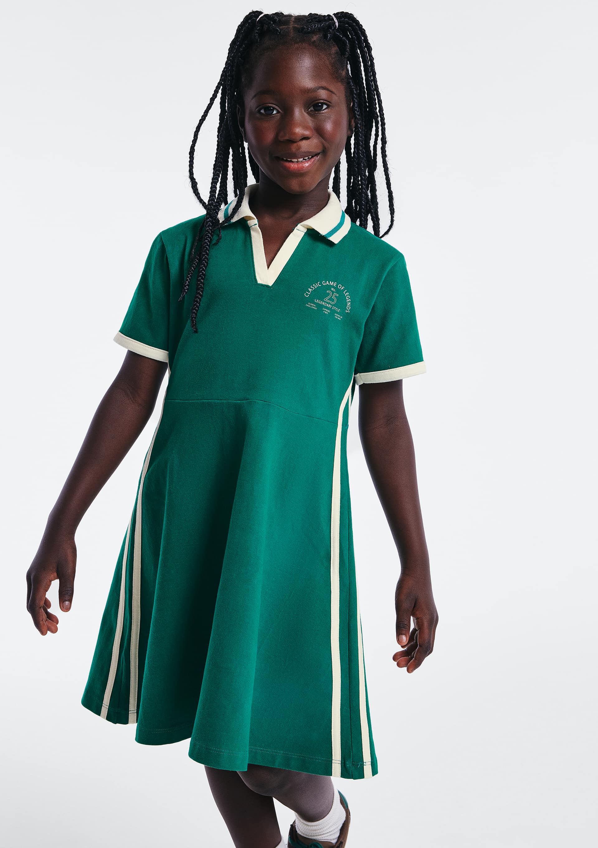 Vestido Polo Infantil College - Verde — Hering