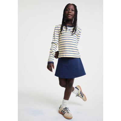 Blusa Infantil Menina Listrada Manga Longa - Azul