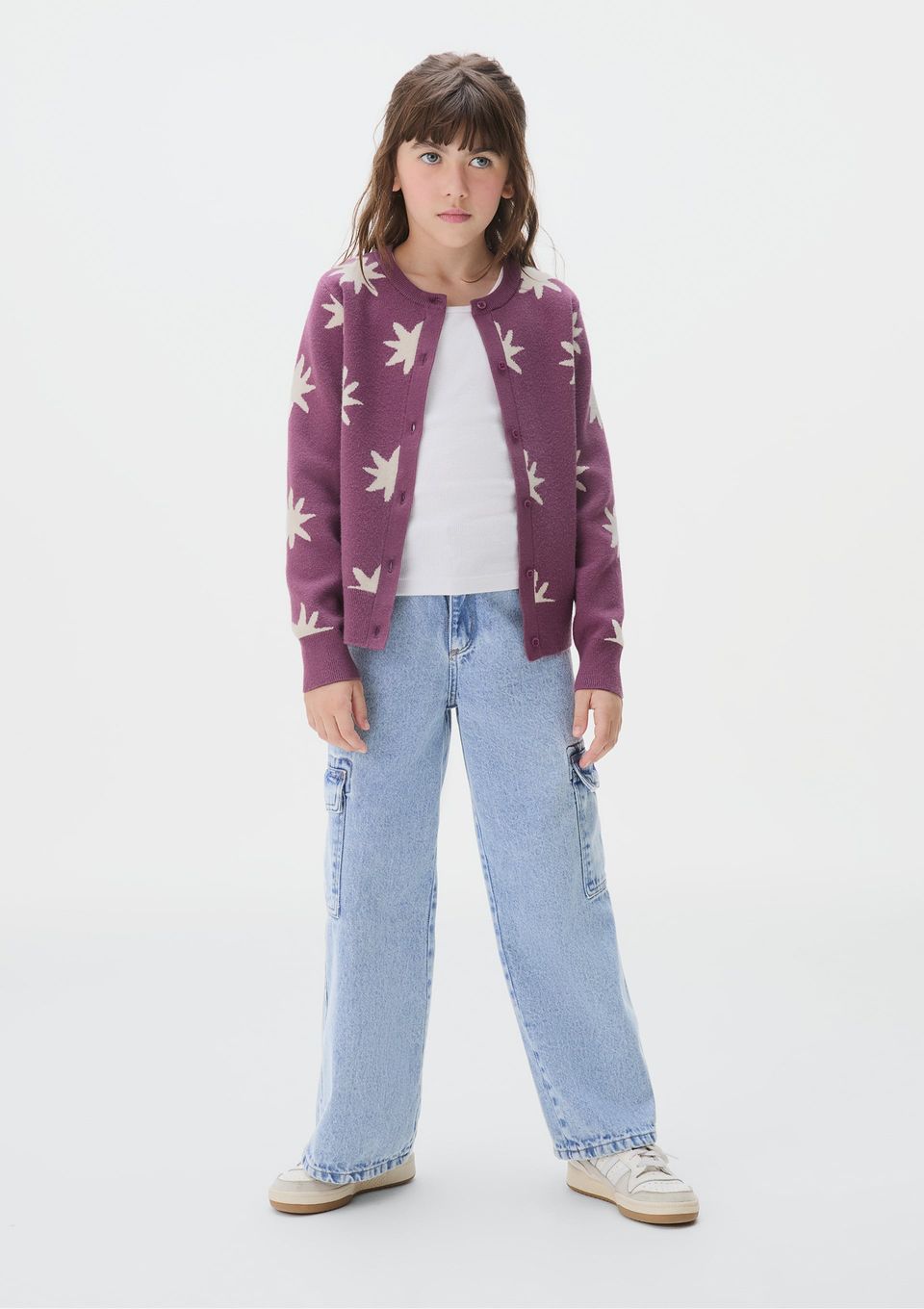Calça Jeans Wide Leg Infantil Menina - Azul