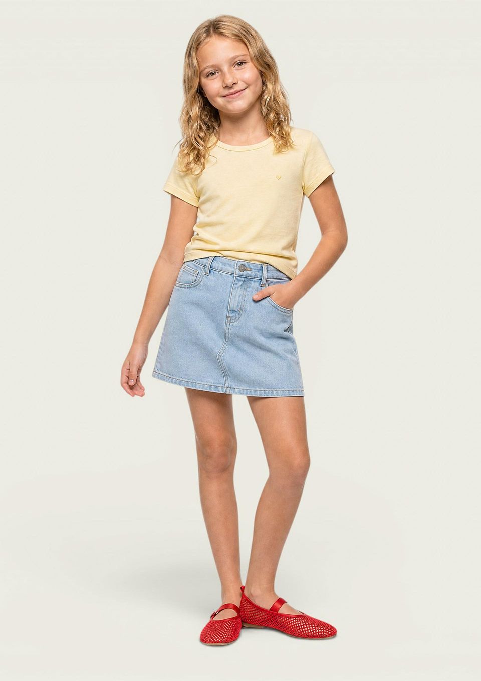 Shorts Saia Jeans Infantil - Azul