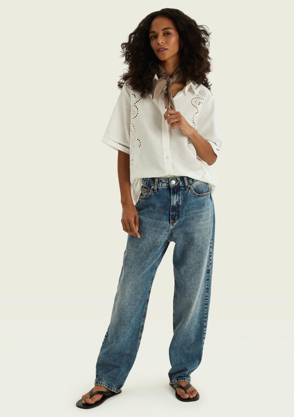 Calça Jeans Feminina Mom Cintura Alta - Azul