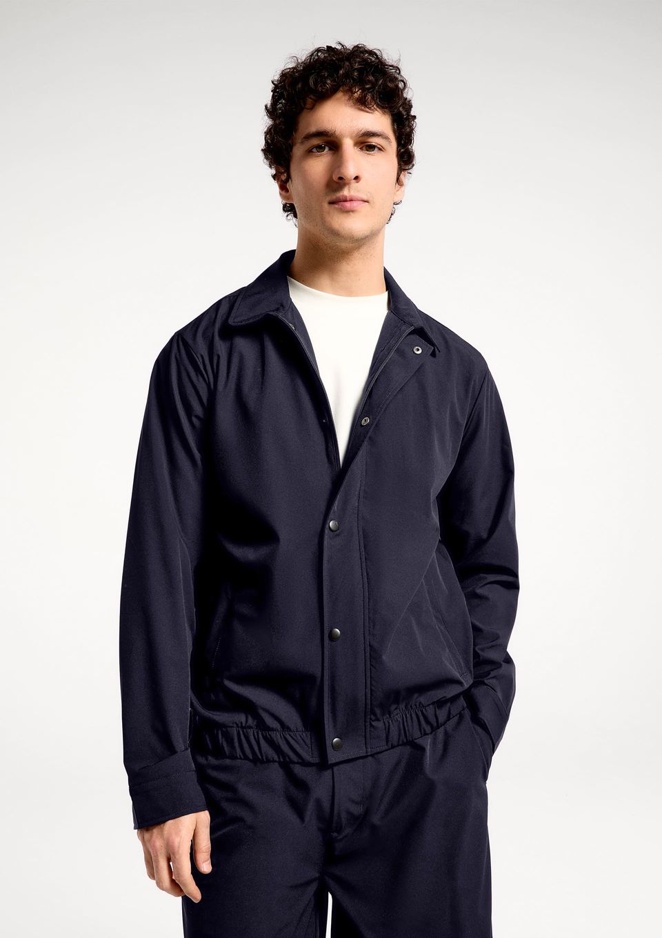 Jaqueta Masculina em Tecido Tech - Azul