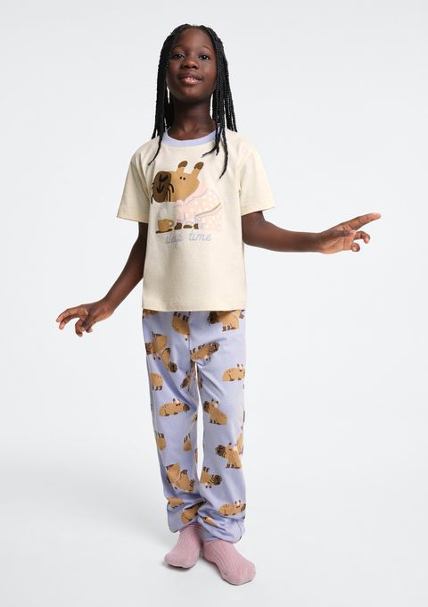 Pijama Infantil Menina com Estampa Brilha No Escuro - Azul — Hering