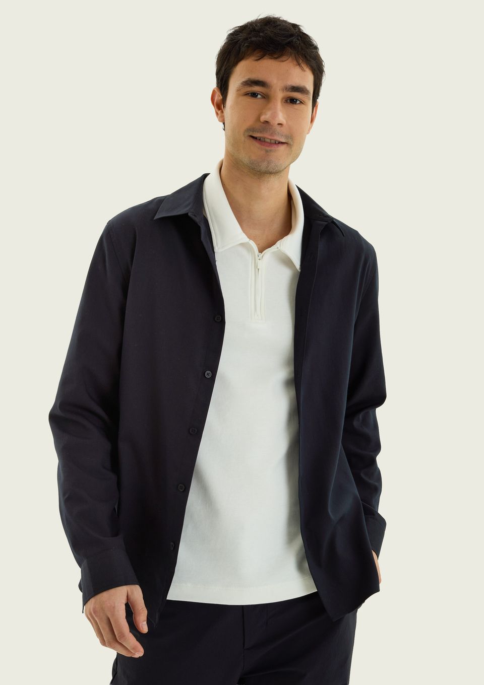 Camisa Masculina Manga Longa Tech - Preto