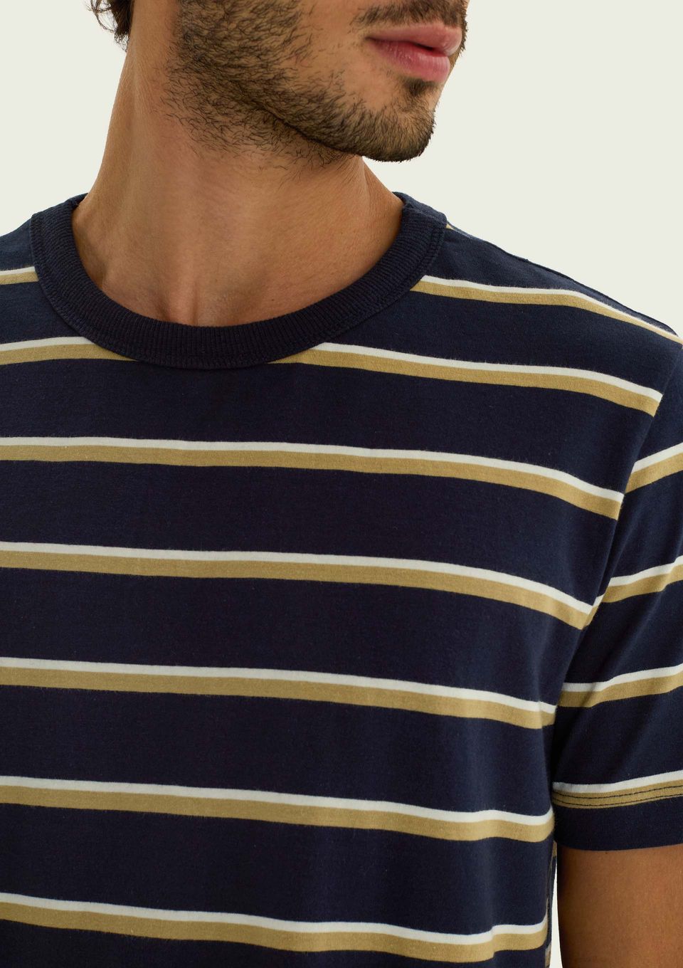 Camiseta Masculina Manga Curta Listrada - Azul