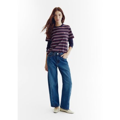 Calça Jeans Feminina Balloon Cintura Alta - Azul