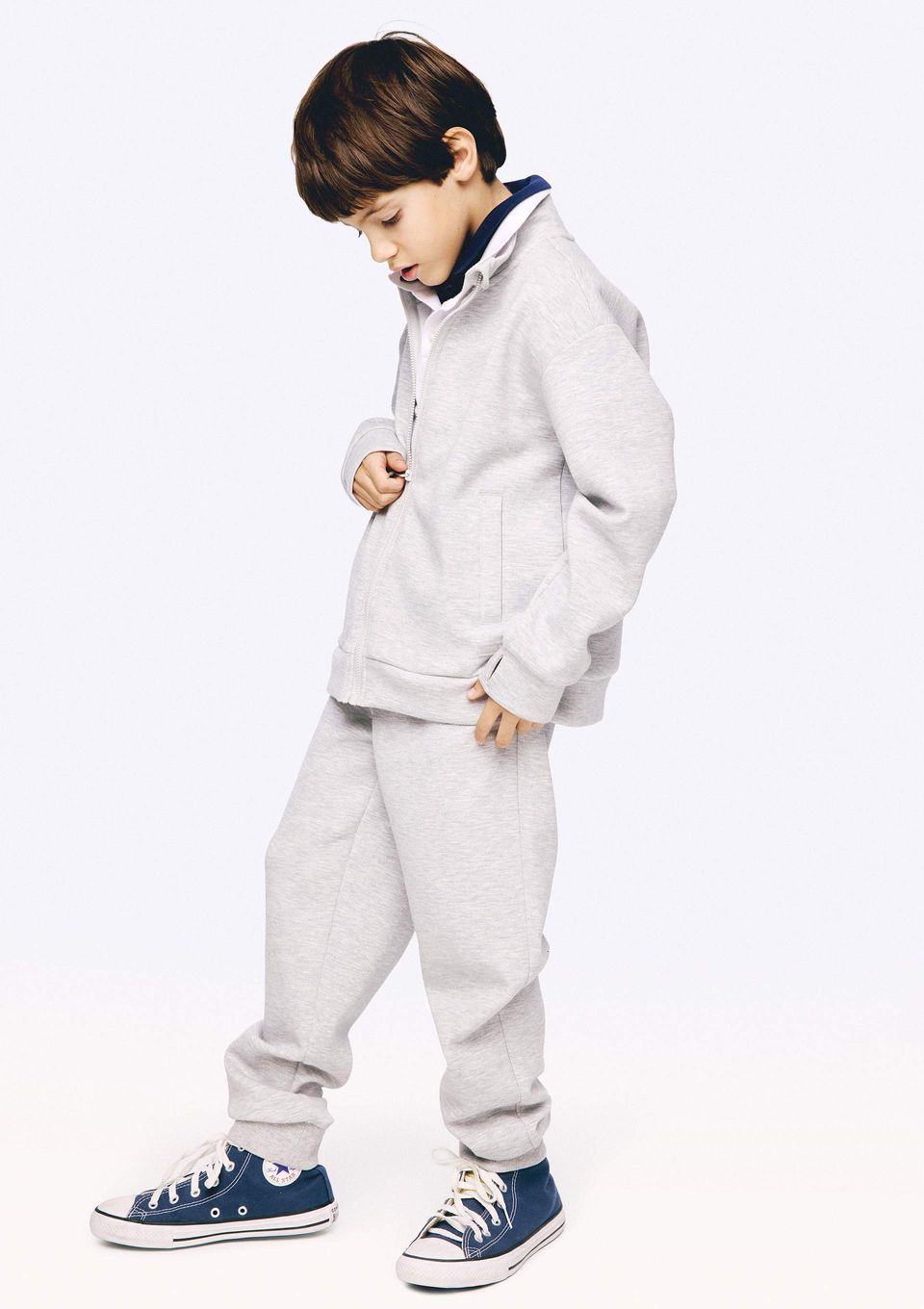 Calça Infantil Unissex em Moletom - Cinza