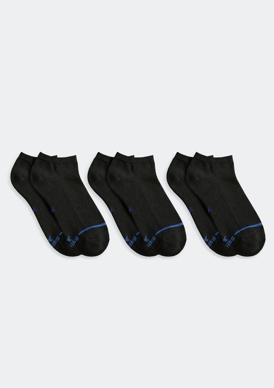 Kit 3 Pares de Meias Soquete Unissex - Preto