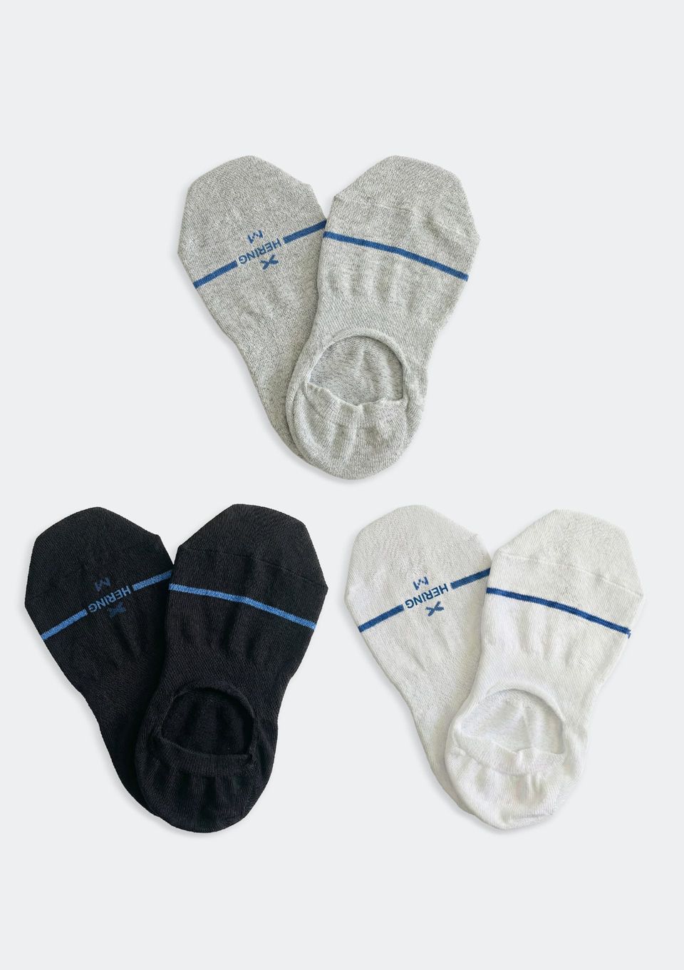 Kit 3 Pares de Meias Sapatilha Unissex - Multicolorido