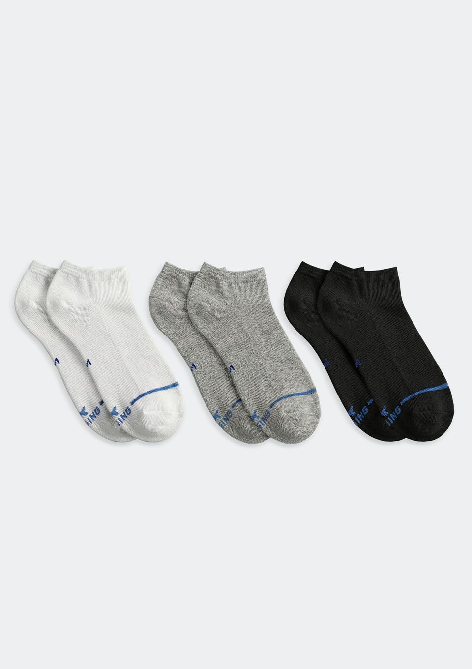 Kit 3 Pares de Meias Soquete Unissex - Multicolorido