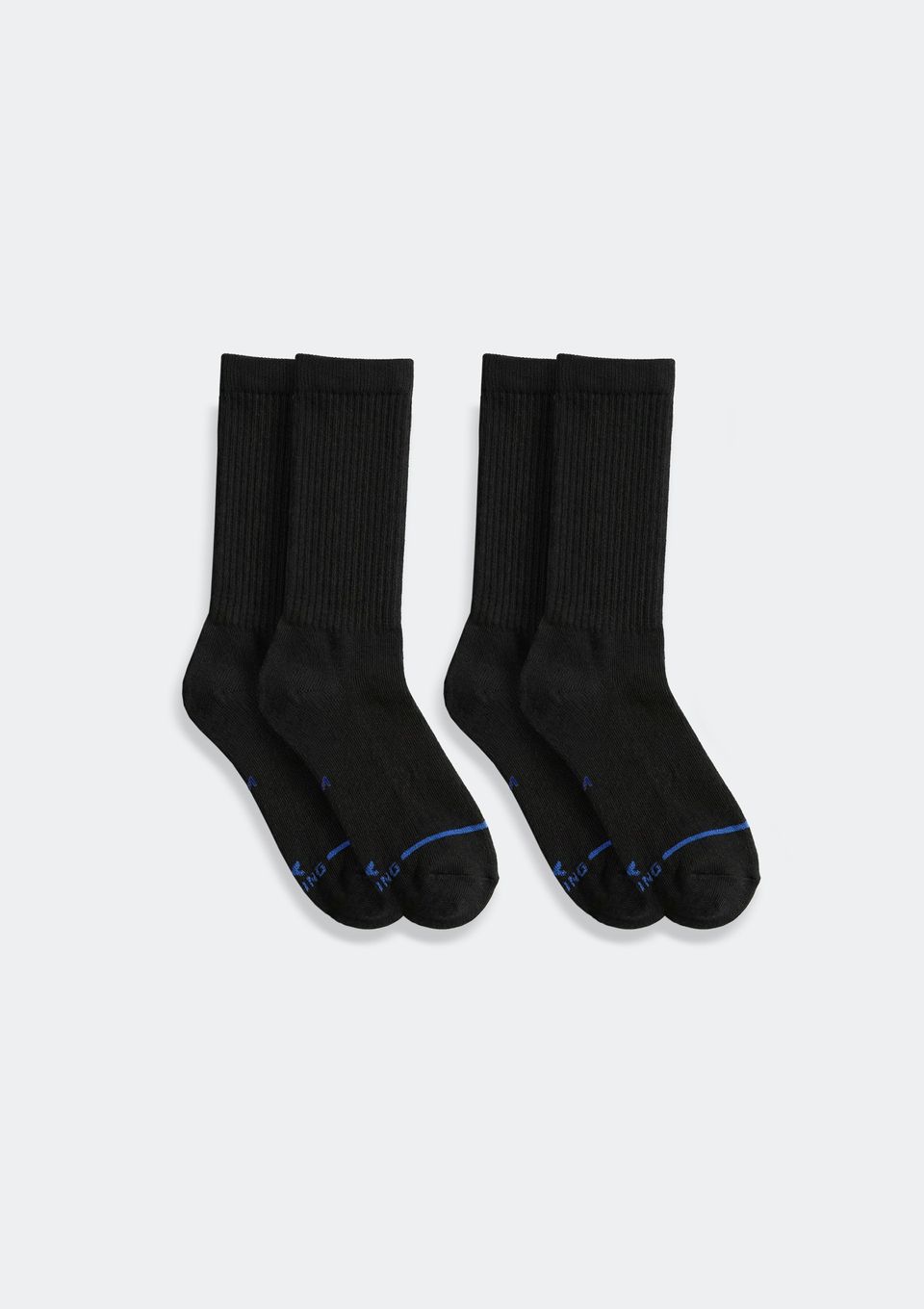 Kit 2 Pares de Meias Cano Longo Unissex - Preto