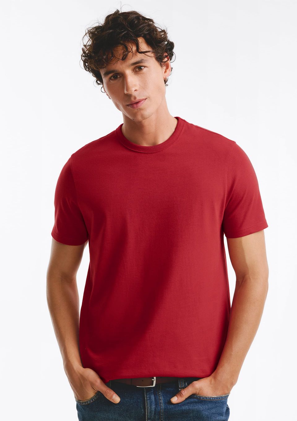 Camiseta Brasil Masculina Manga Curta - Vermelho