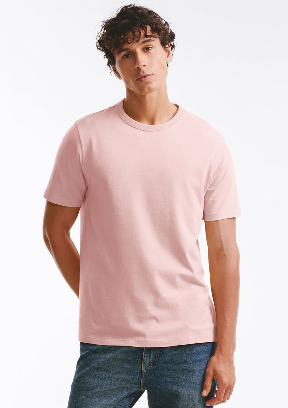 Camiseta Brasil Masculina Manga Curta - Rosa