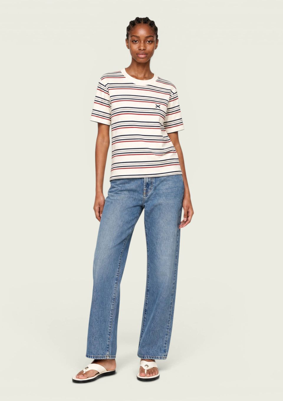 Calça Jeans Feminina Wide Leg Cropped Cintura Alta - Azul