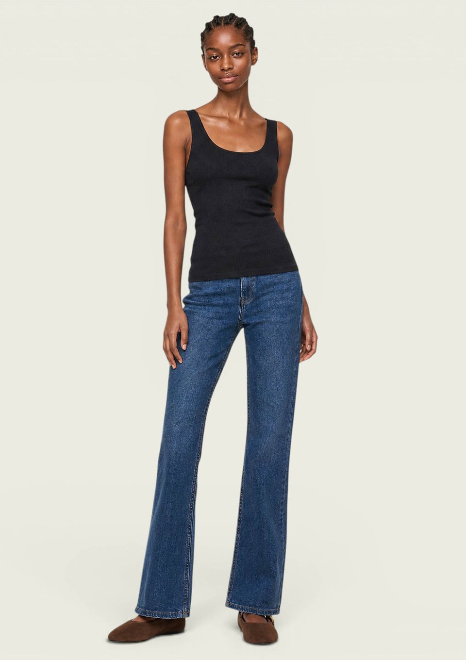Calça Jeans Feminina Flare Petit Cintura Média - Azul