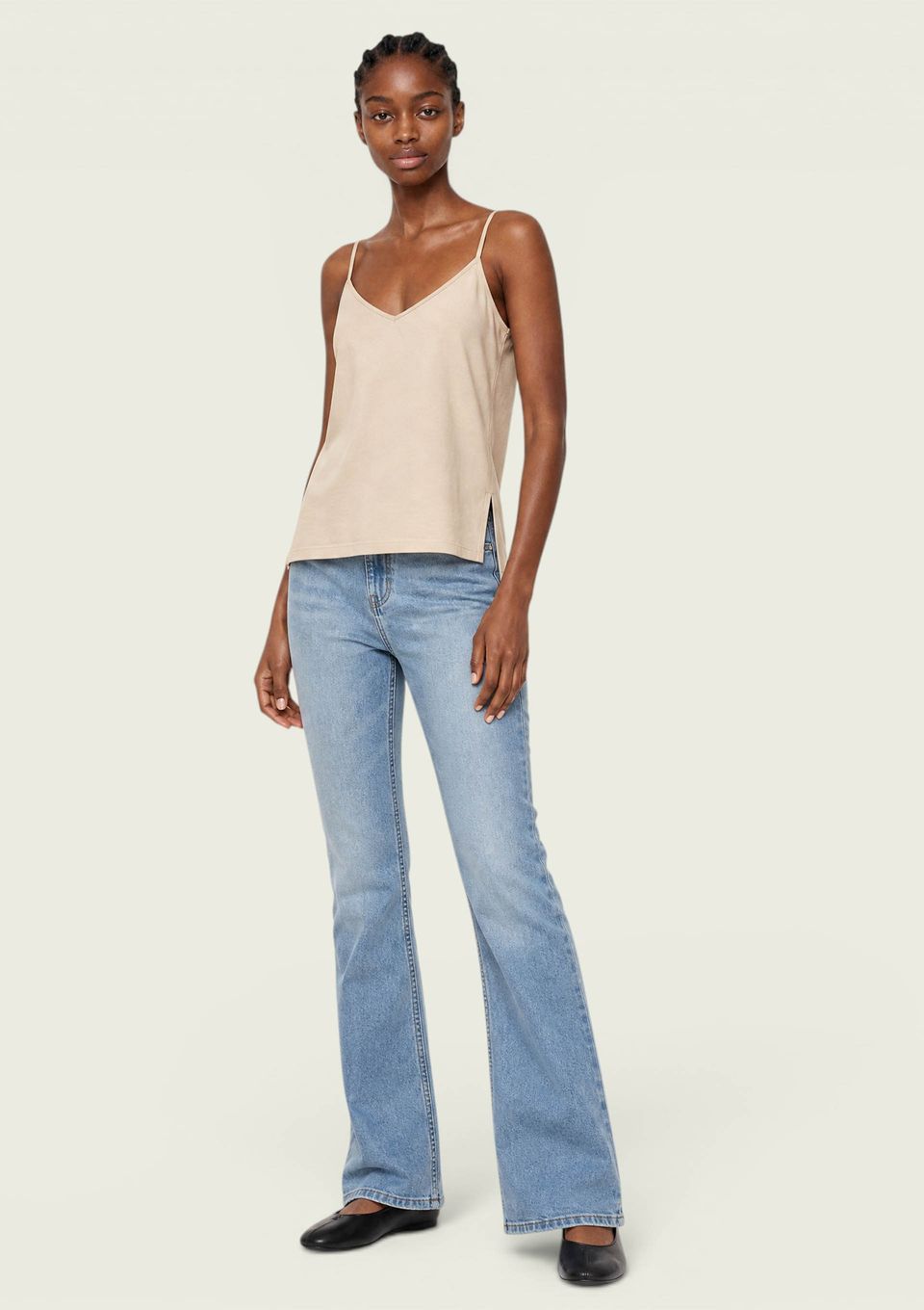 Calça Jeans Feminina Flare Petit Cintura Média - Azul