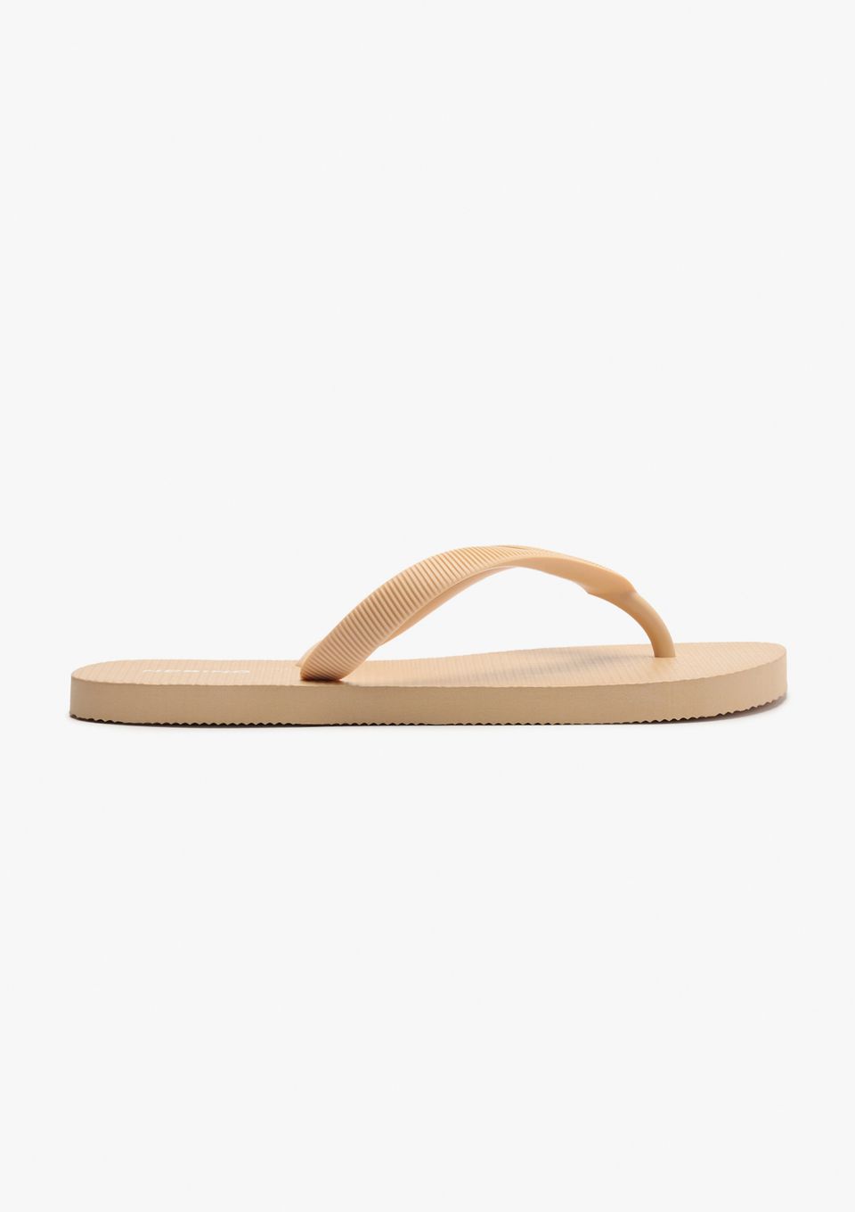 Chinelo de Dedo Feminino Texturizado - Bege