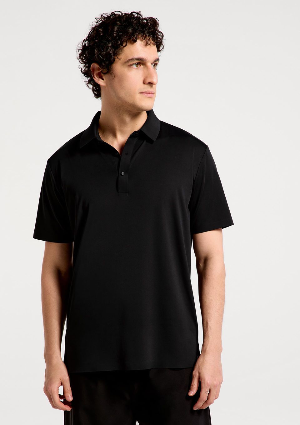 Camisa Polo Masculina em Malha Tech - Preto