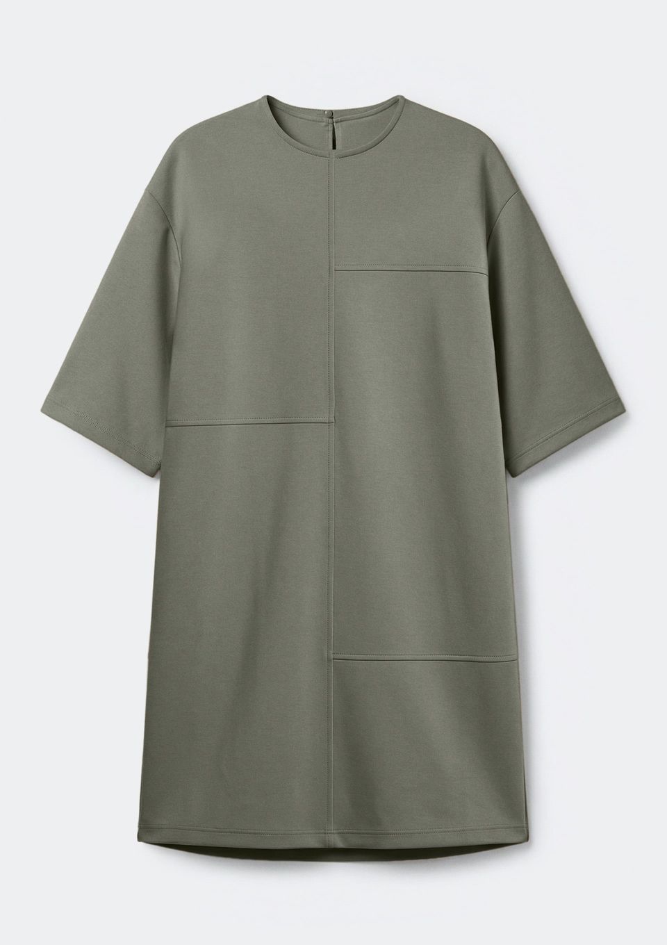 Vestido Curto Reto em Viscose - Verde