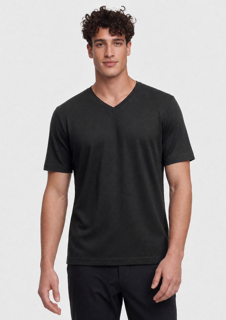 Camiseta Masculina Decote V Segunda Pele Hering Aquece - Preto