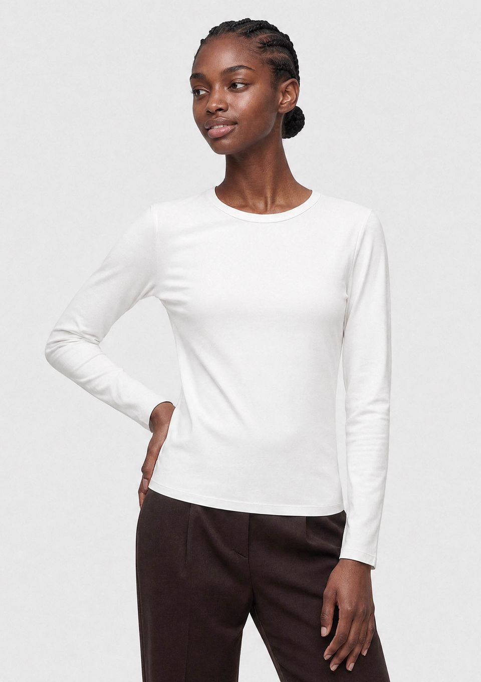 Camiseta Feminina Manga Longa Segunda Pele Hering Aquece - Branco