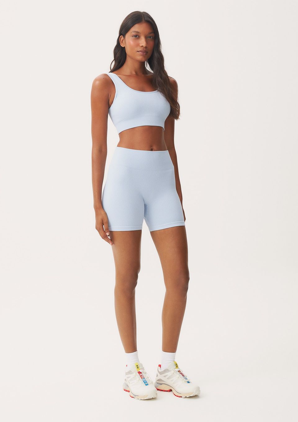 Bermuda Esportiva Feminina Biker Sem Costura - Azul
