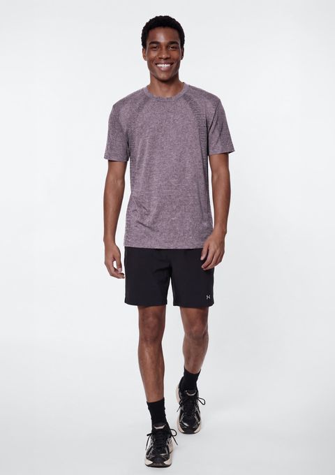 Camiseta Esportiva Masculina Texturizada Sem Costura - Vinho — Hering