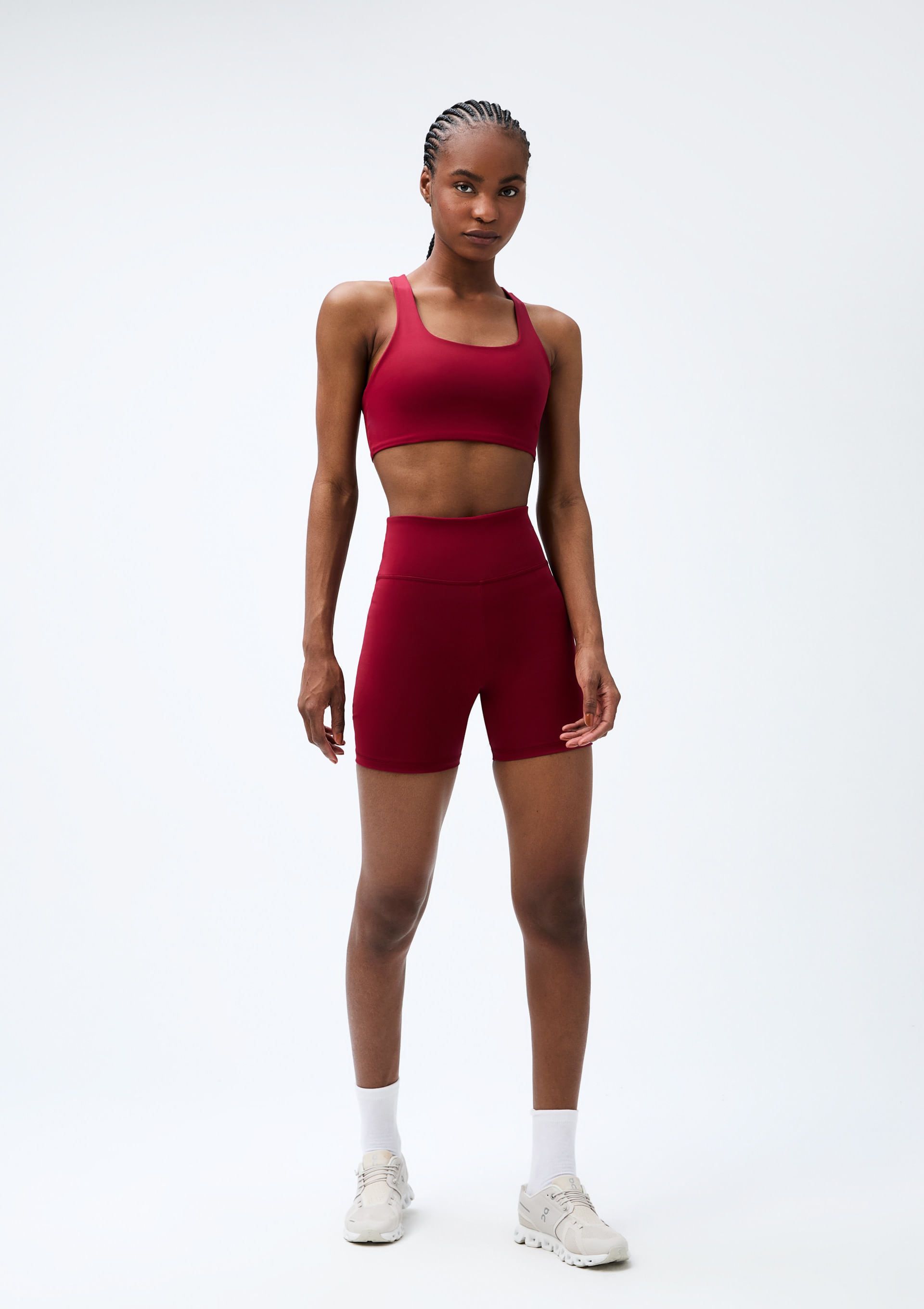 Bermuda Esportiva Feminina Biker com Fio Lycra® - Vermelho — Hering