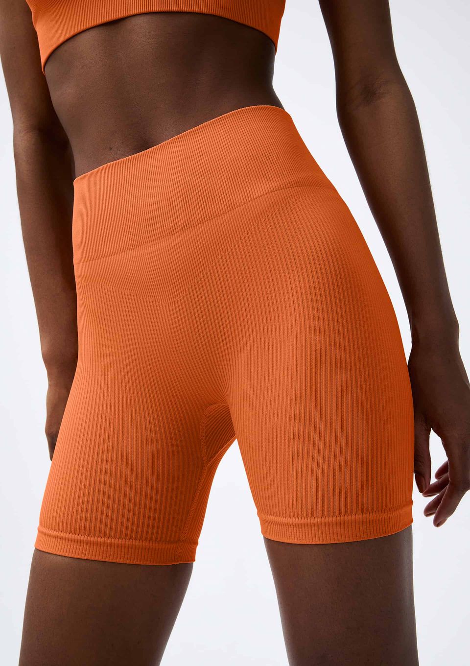 Bermuda Esportiva Feminina Biker Sem Costura - Laranja