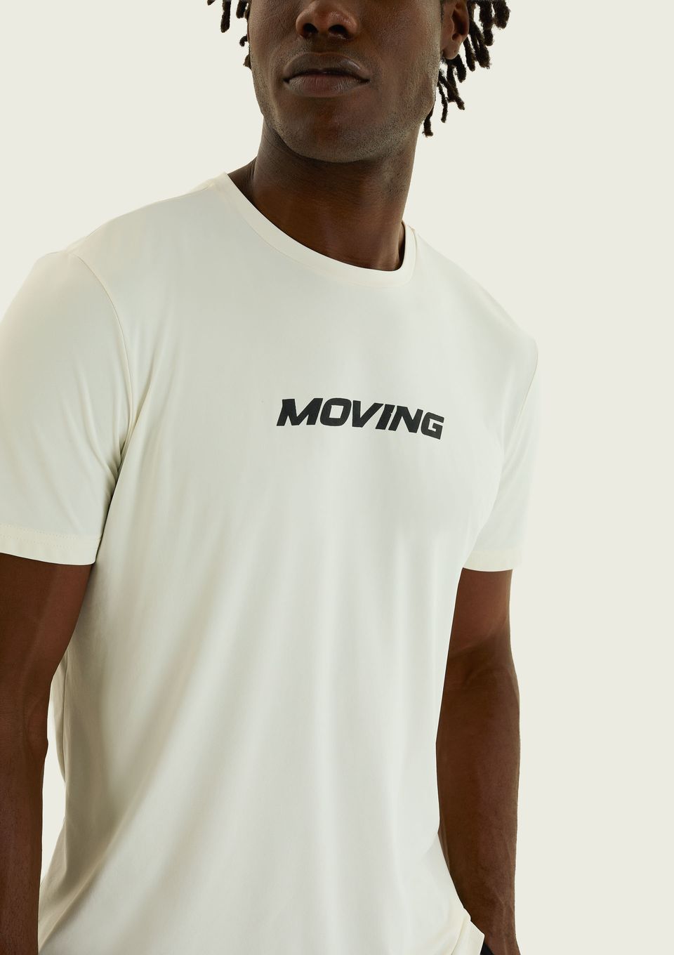 Camiseta Esportiva Masculina Estampada - Off White