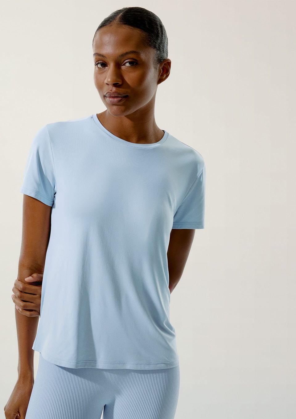 Camiseta Esportiva Básica Feminina Proteção Uv - Azul