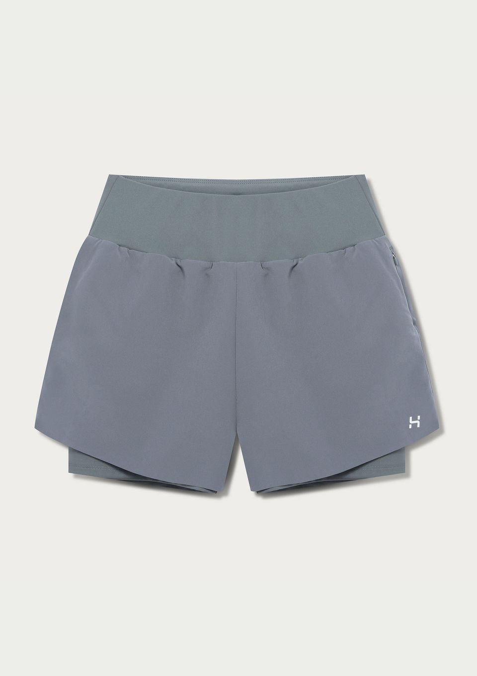 Shorts Esportivo Feminino Runner Secagem Rápida - Cinza