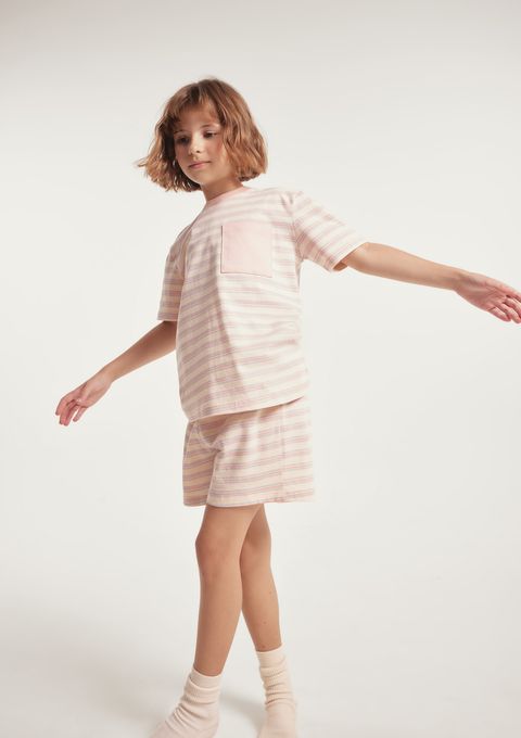 Pijama Curto Infantil Menina em Algodão Estampada - Rosa — Hering