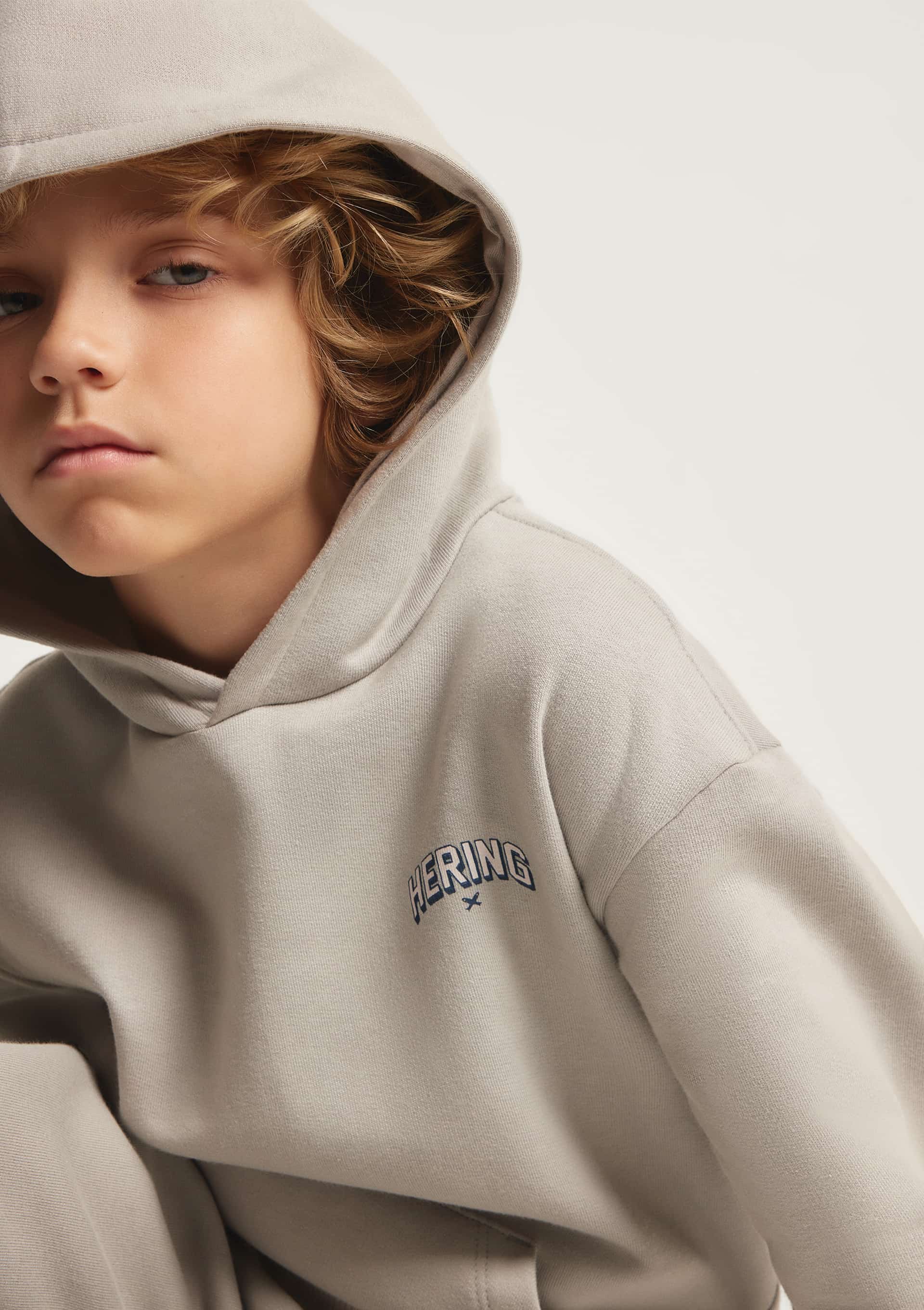 Blusão Infantil Menino com Capuz - Cinza — Hering