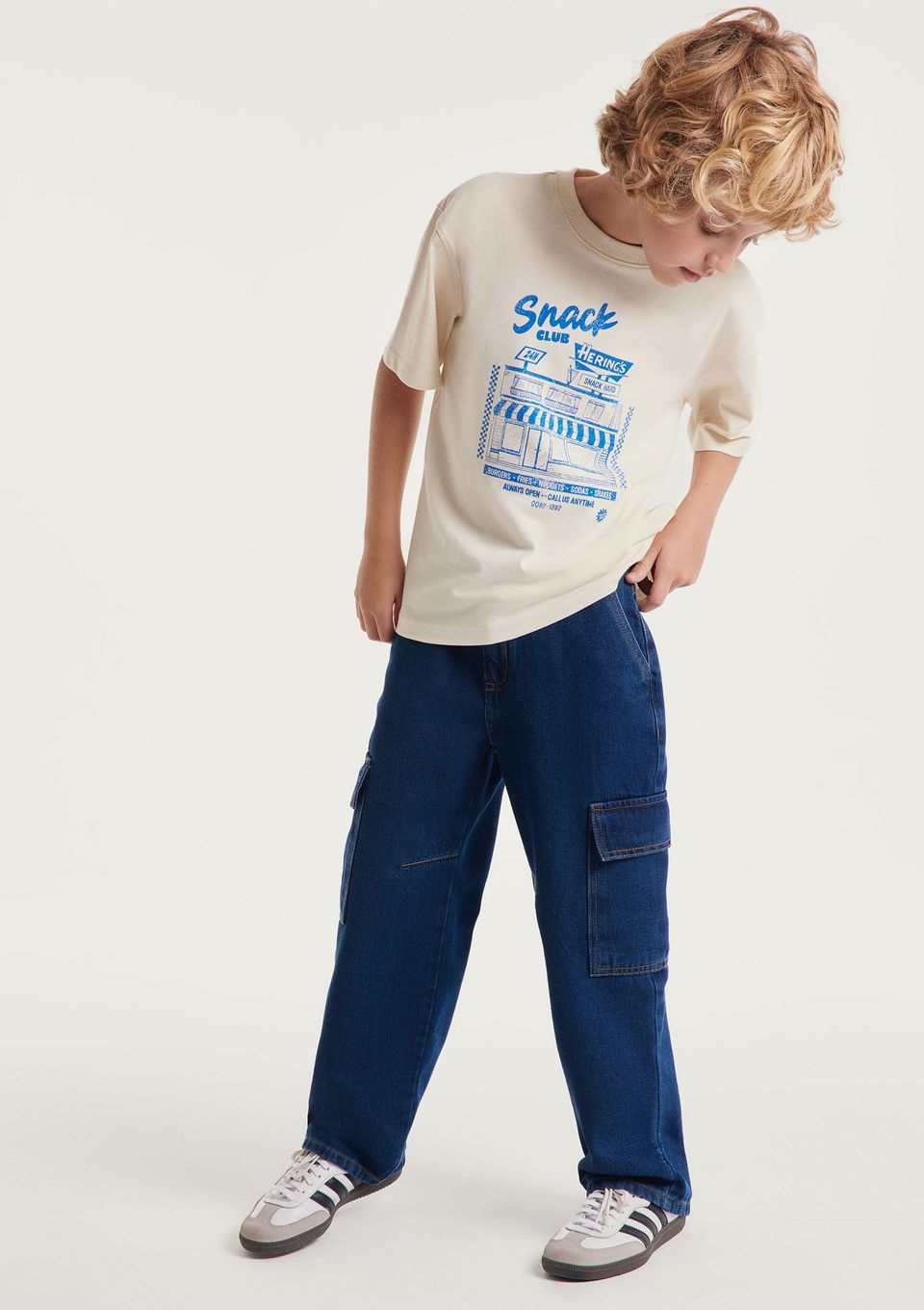 Calça Jeans Infantil Menino Reta - Azul