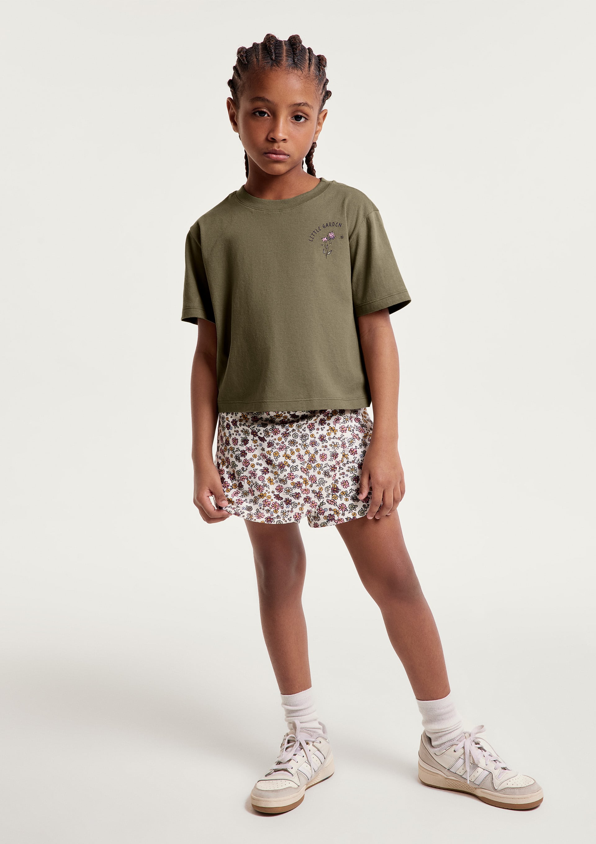 Conjunto Curto Infantil Menina Estampado - Verde — Hering