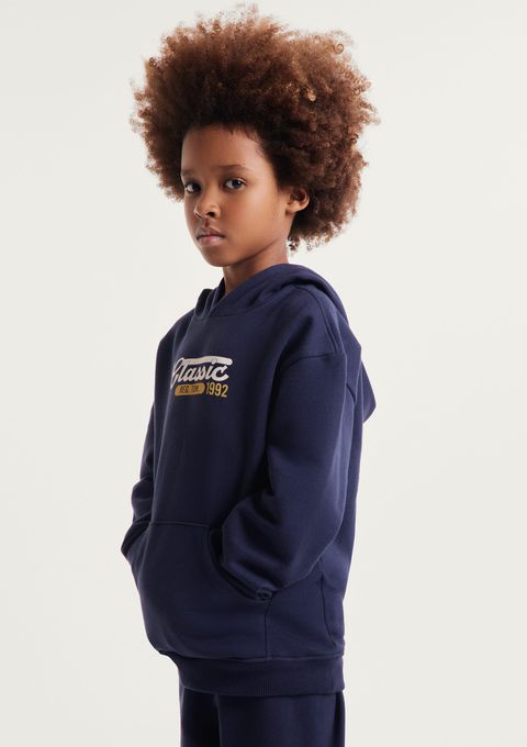 Blusão Infantil Menino com Capuz - Azul — Hering