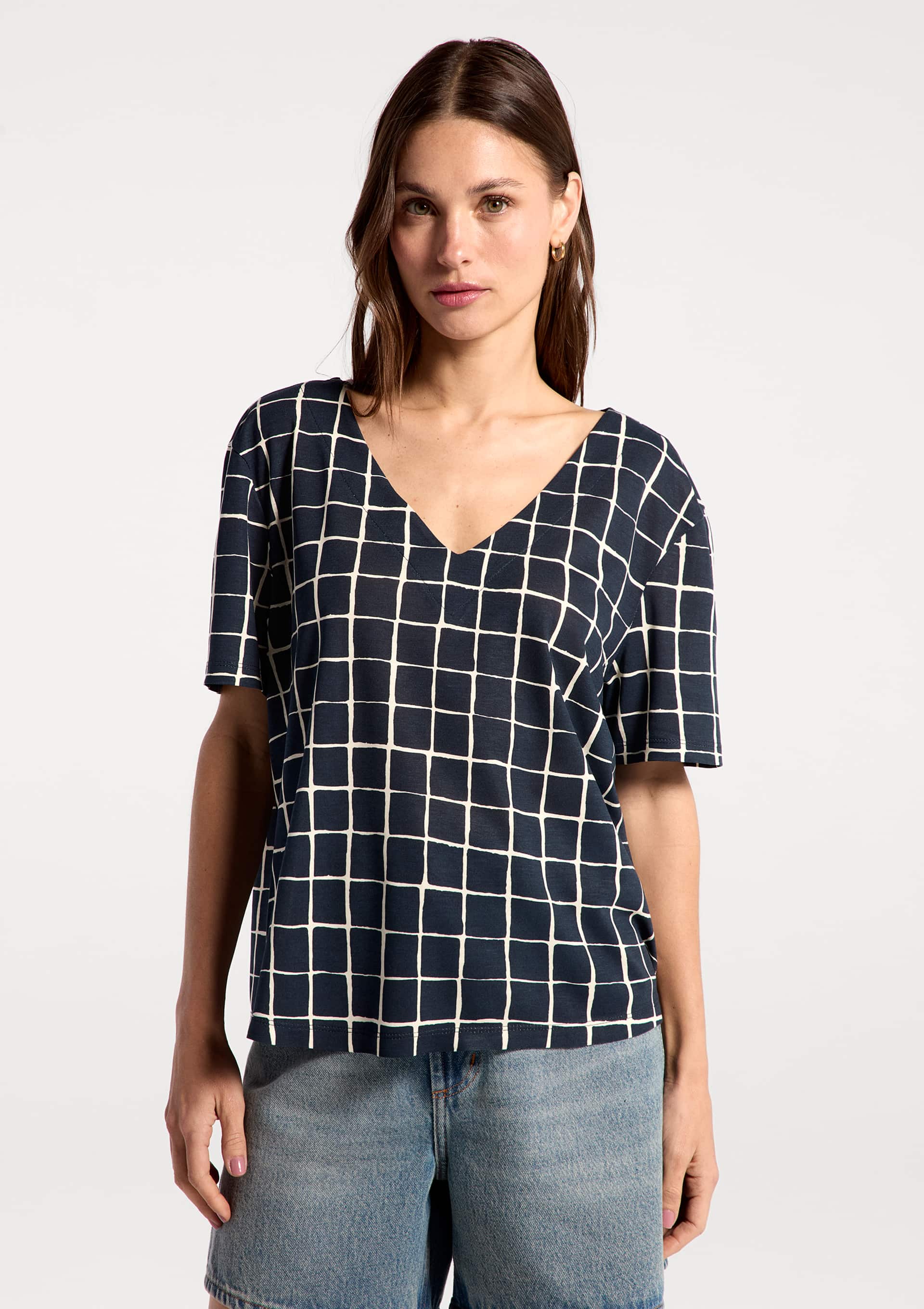 Blusa Feminina em Viscose Estampada - Azul — Hering