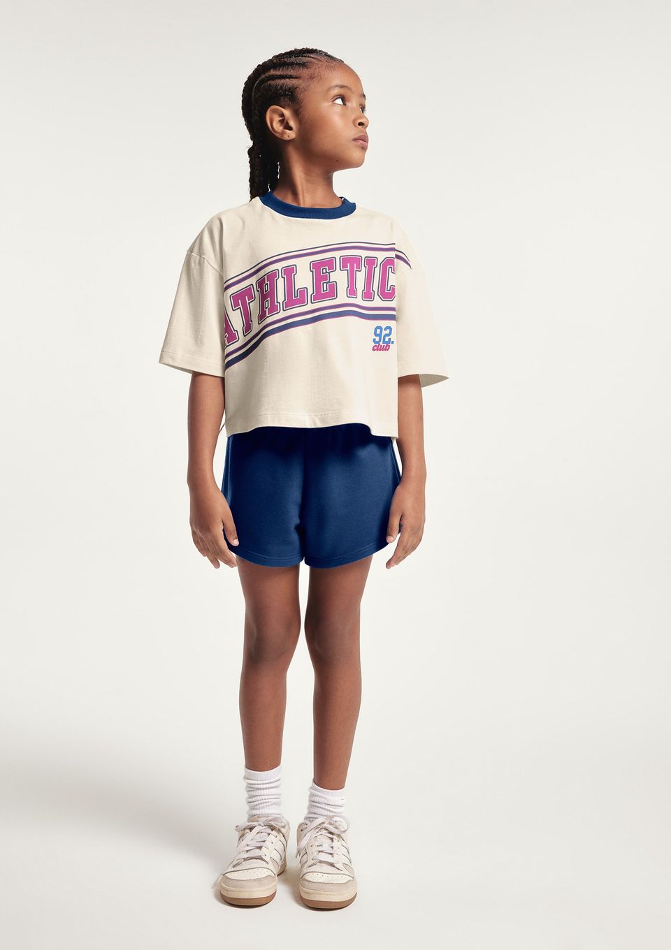 Conjunto Infantil Menina Estampado Runner - Azul