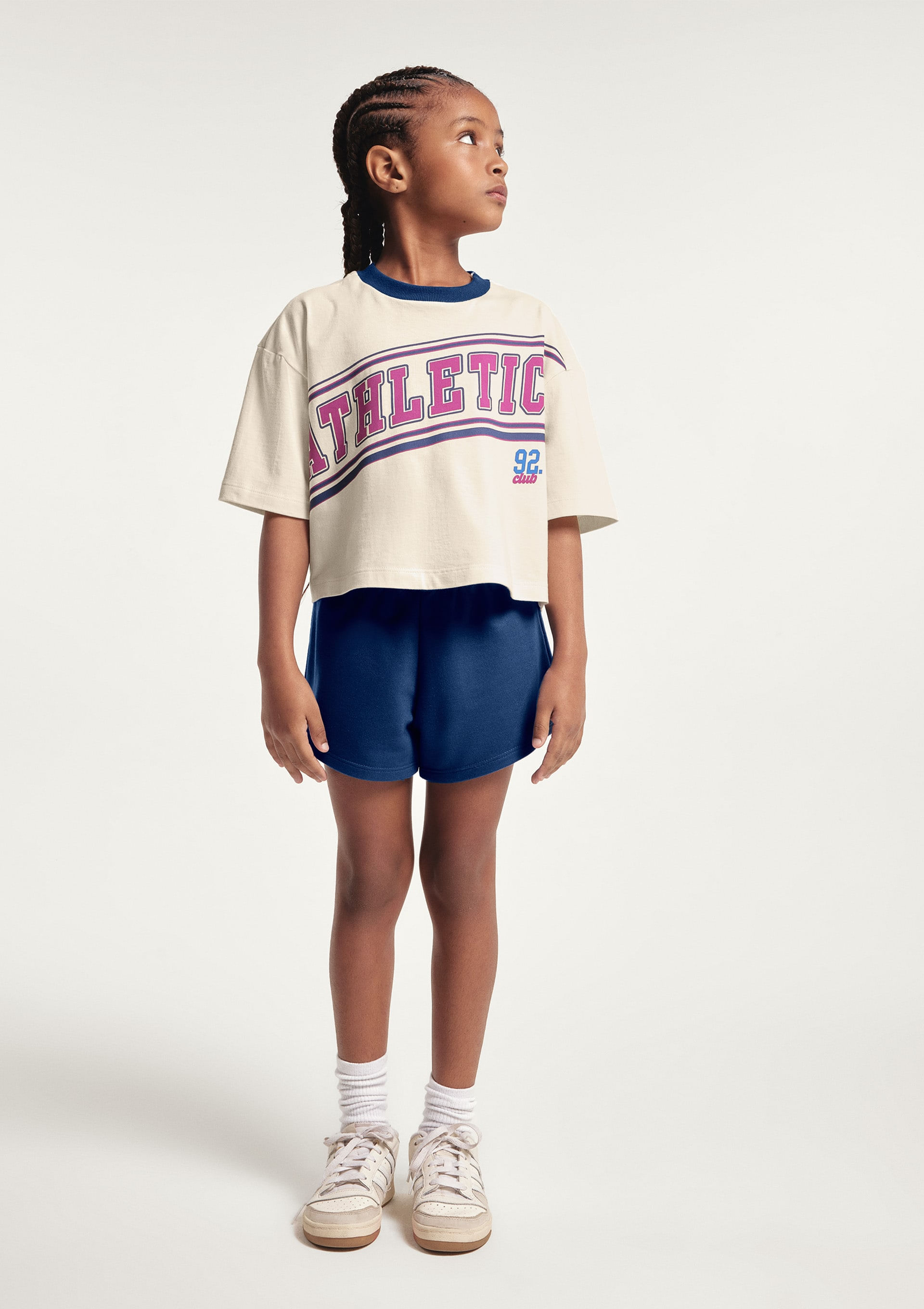 Conjunto Infantil Menina Estampado Runner - Azul — Hering