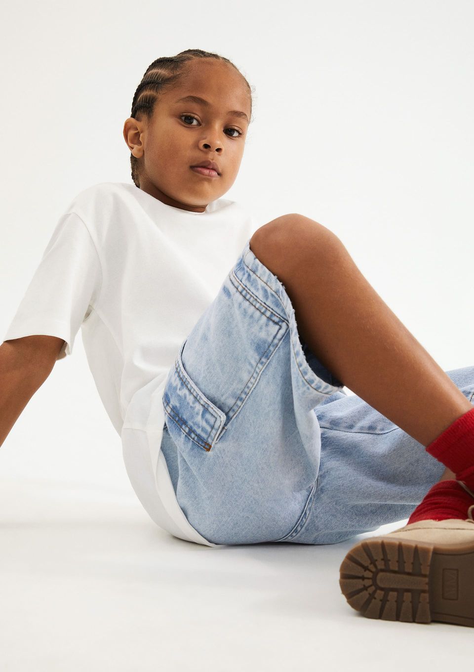 Bermuda Infantil Menino Jeans Cargo - Azul