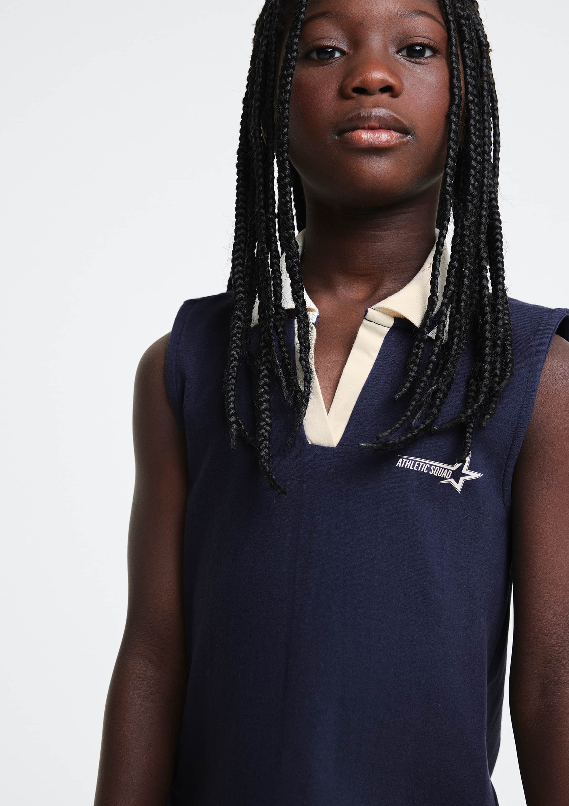Polo Infantil Menina Regata com Estampa - Azul — Hering