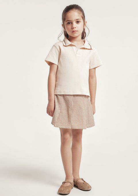 Shorts Saia Infantil Anarruga Fio Tinto - Marrom — Hering